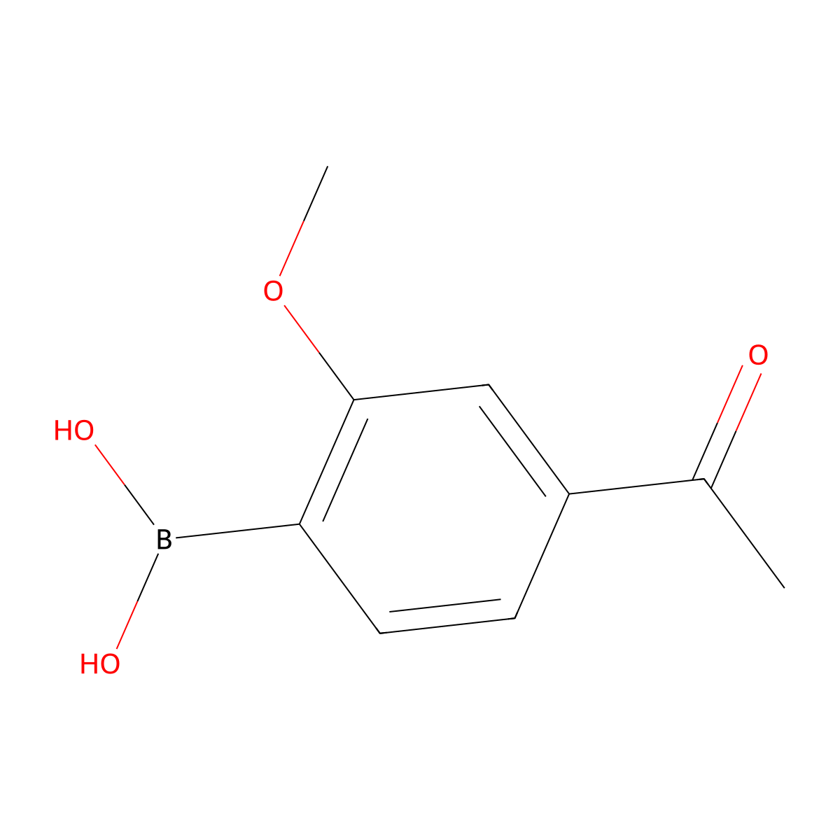 (4-Acetyl-2-methoxyphenyl)boronic acid molecular structure, CAS 1992804-71-3
