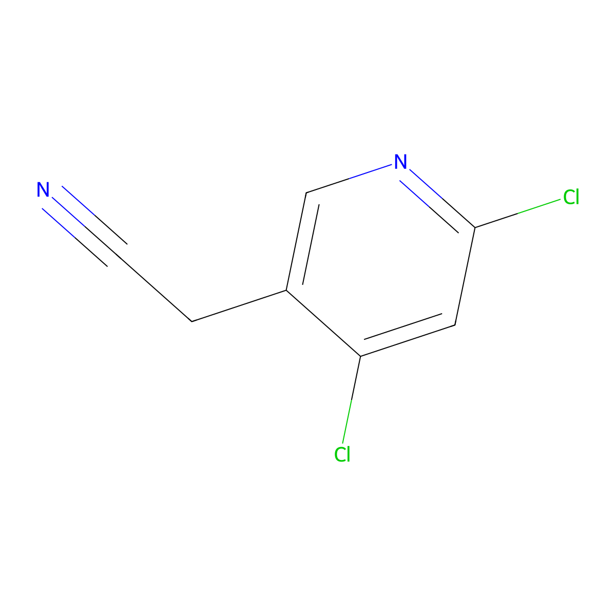 2-(4,6-Dichloropyridin-3-yl)acetonitrile molecular structure, CAS 199283-52-8