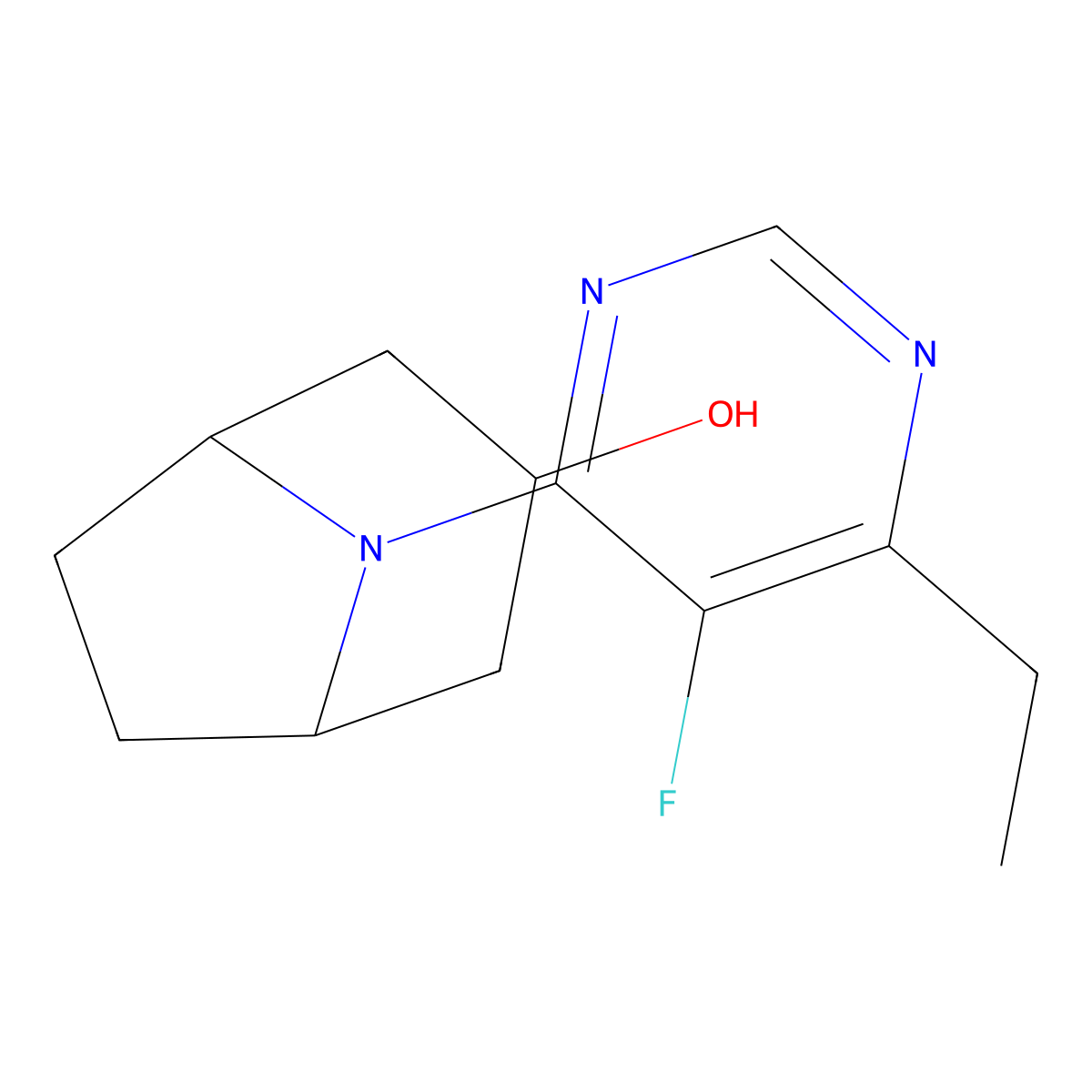 8-(6-Ethyl-5-fluoropyrimidin-4-yl)-8-azabicyclo[3.2.1]octan-3-ol molecular structure, CAS 1992871-66-5