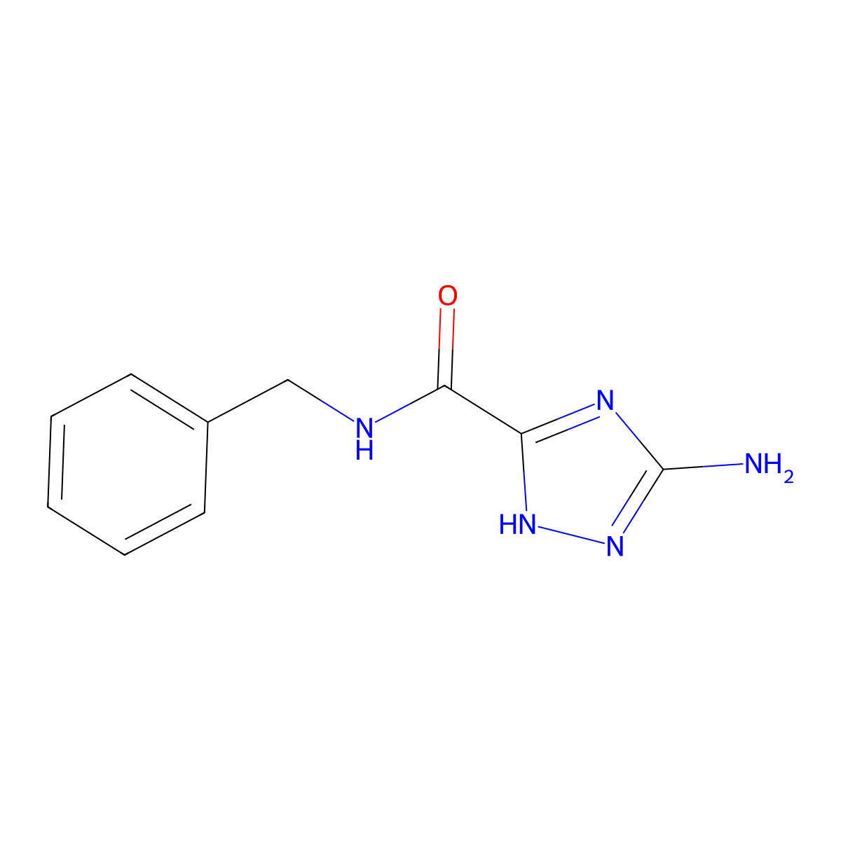 5-amino-N-benzyl-4H-1,2,4-triazole-3-carboxamide molecular structure, CAS 199291-99-1
