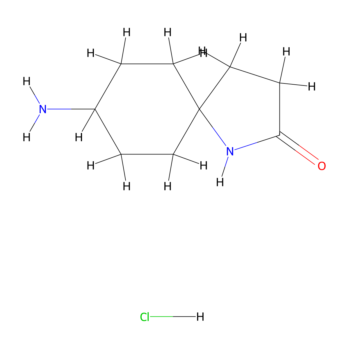 8-Amino-1-azaspiro[4.5]decan-2-one hydrochloride molecular structure, CAS 1992917-25-5