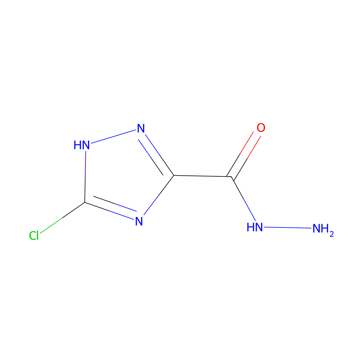 5-Chloro-1H-1,2,4-triazole-3-carbohydrazide molecular structure, CAS 199292-15-4