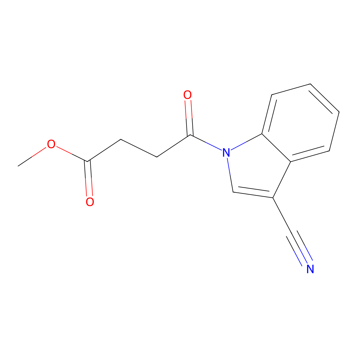 methyl 4-(3-cyano-1H-indol-1-yl)-4-oxobutanoate molecular structure, CAS 1992939-93-1