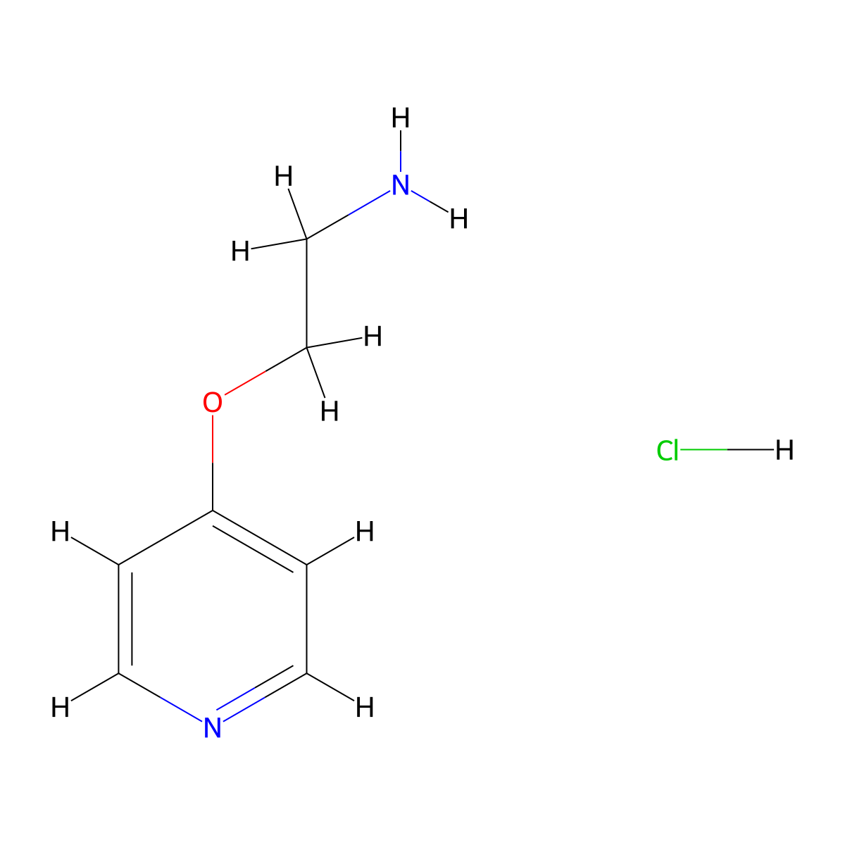 2-(Pyridin-4-yloxy)ethanamine hydrochloride molecular structure, CAS 1992956-33-8