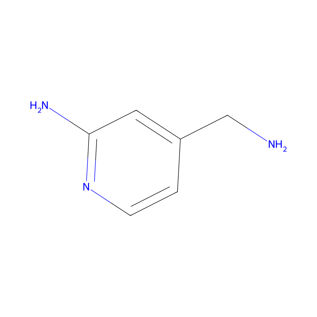 4-(Aminomethyl)pyridin-2-amine molecular structure, CAS 199296-51-0