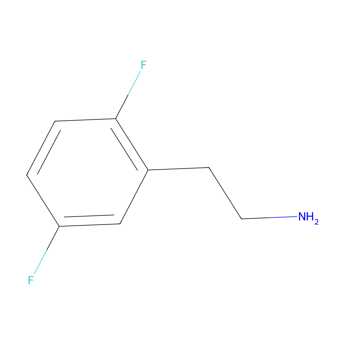 2-(2,5-Difluorophenyl)ethanamine molecular structure, CAS 199296-54-3