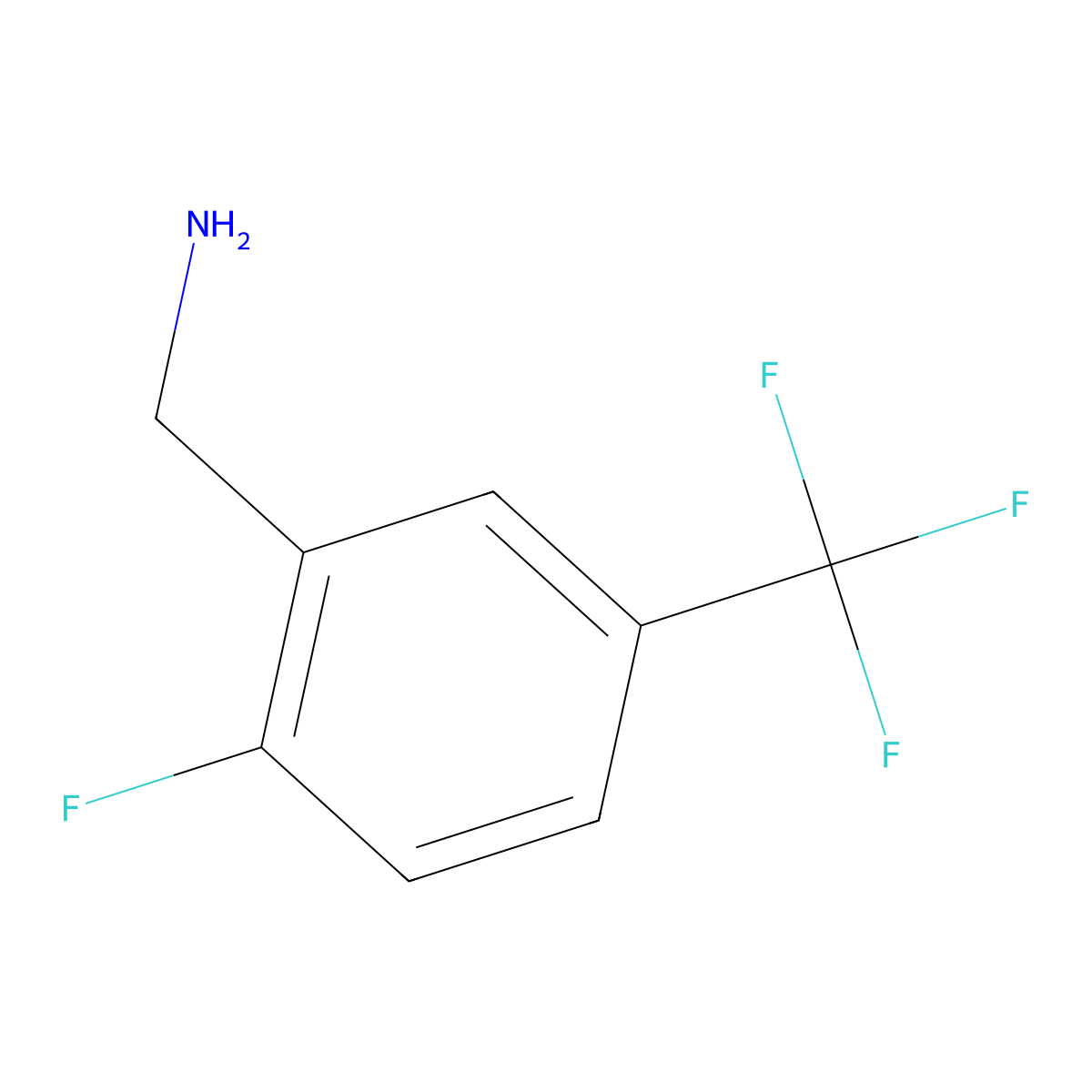 2-Fluoro-5-(trifluoromethyl)benzylamine molecular structure, CAS 199296-61-2