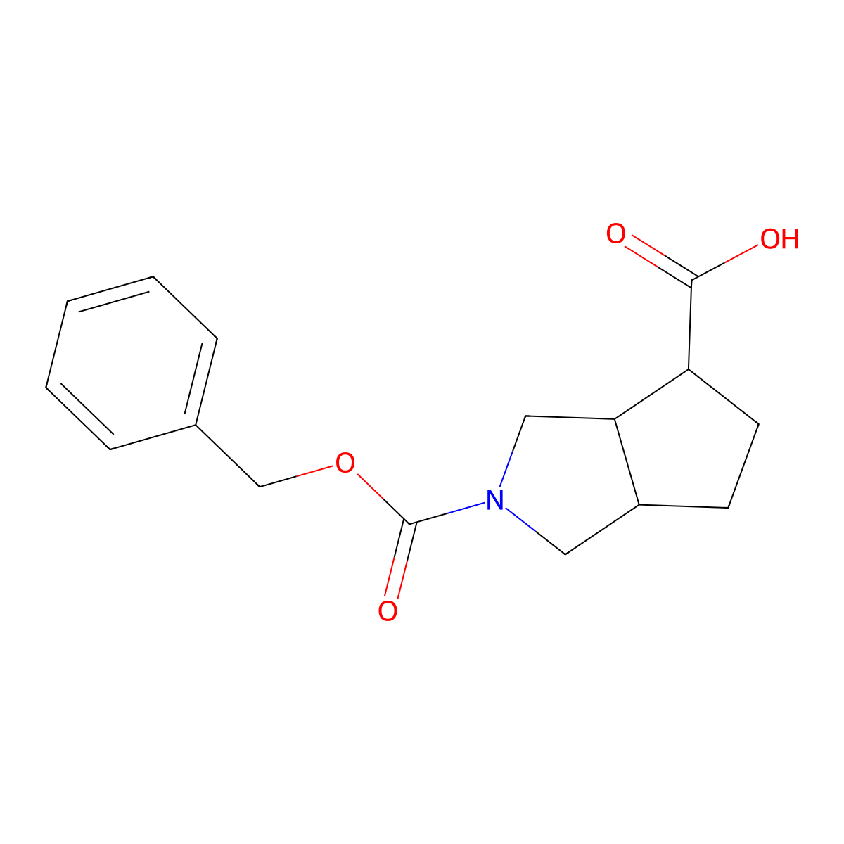 2-[(Benzyloxy)carbonyl]-octahydrocyclopenta[c]pyrrole-4-carboxylic acid molecular structure, CAS 1992960-75-4