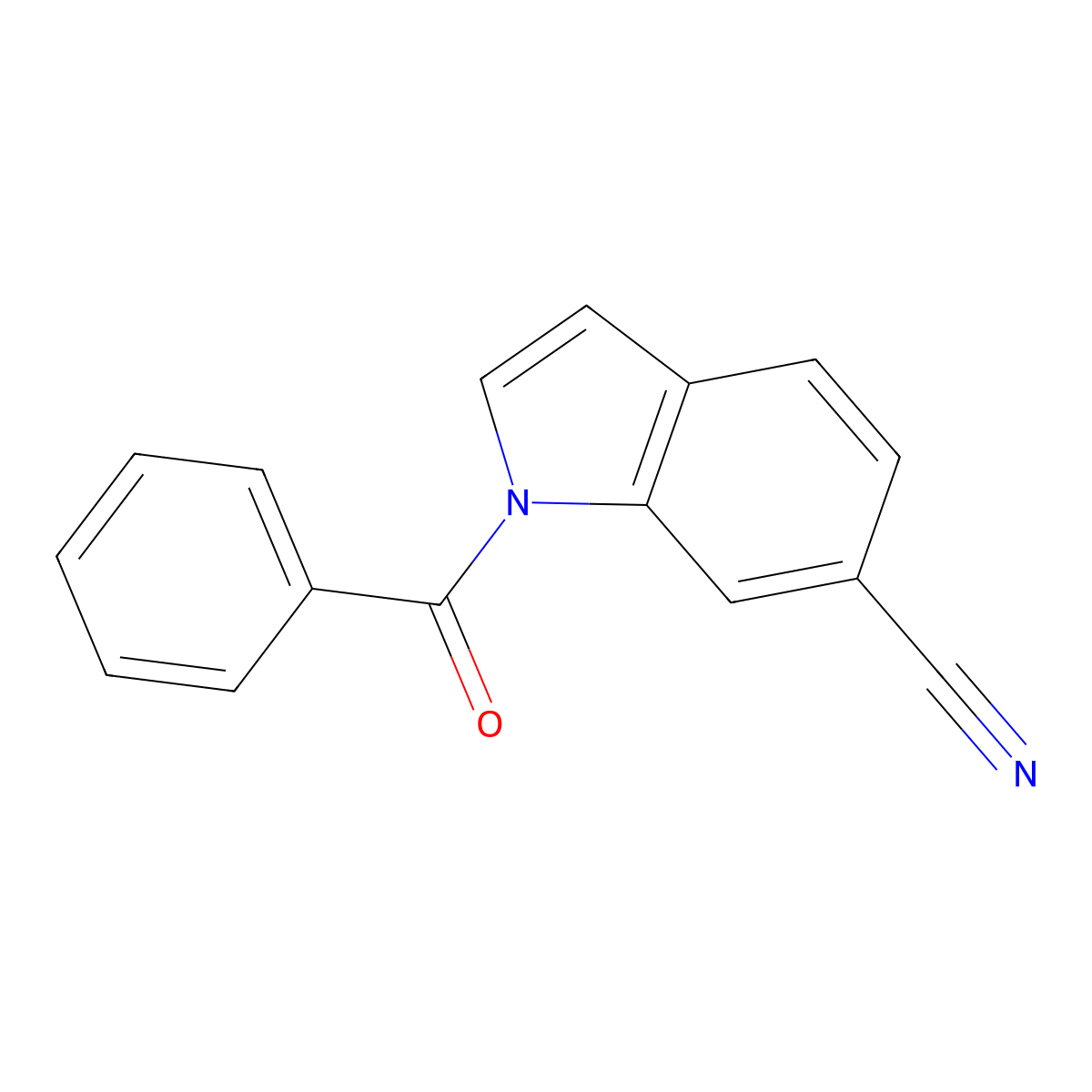 1-(phenylcarbonyl)-1H-indole-6-carbonitrile molecular structure, CAS 1992975-09-3