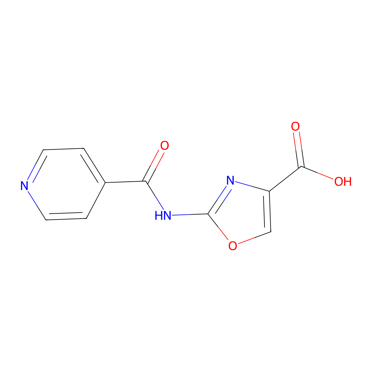 2-(Pyridine-4-amido)-1,3-oxazole-4-carboxylic acid molecular structure, CAS 1992978-66-1