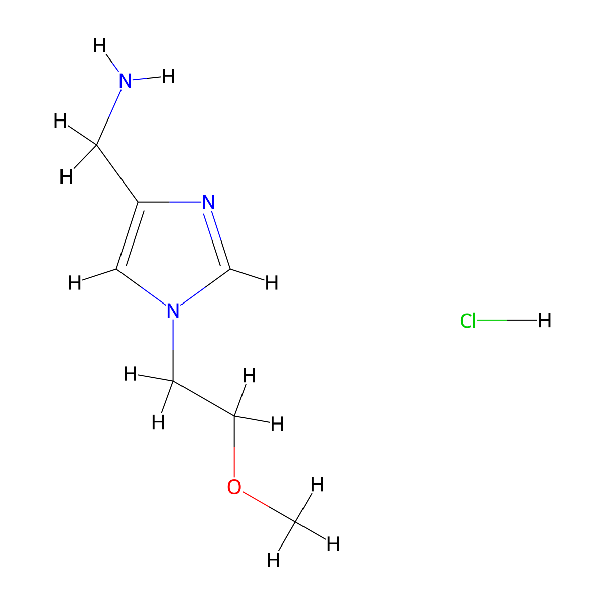 [1-(2-Methoxyethyl)-1H-imidazol-4-yl]methanamine hydrochloride molecular structure, CAS 1992989-02-2