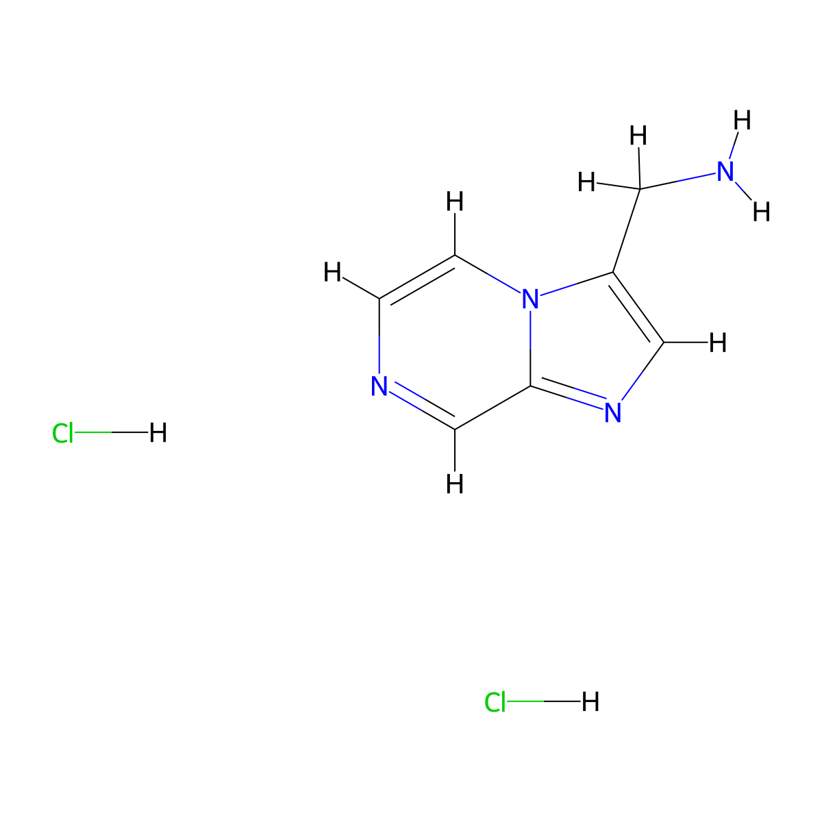(Imidazo[1,2-A]pyrazin-3-ylmethyl)amine dihydrochloride molecular structure, CAS 1992996-09-4