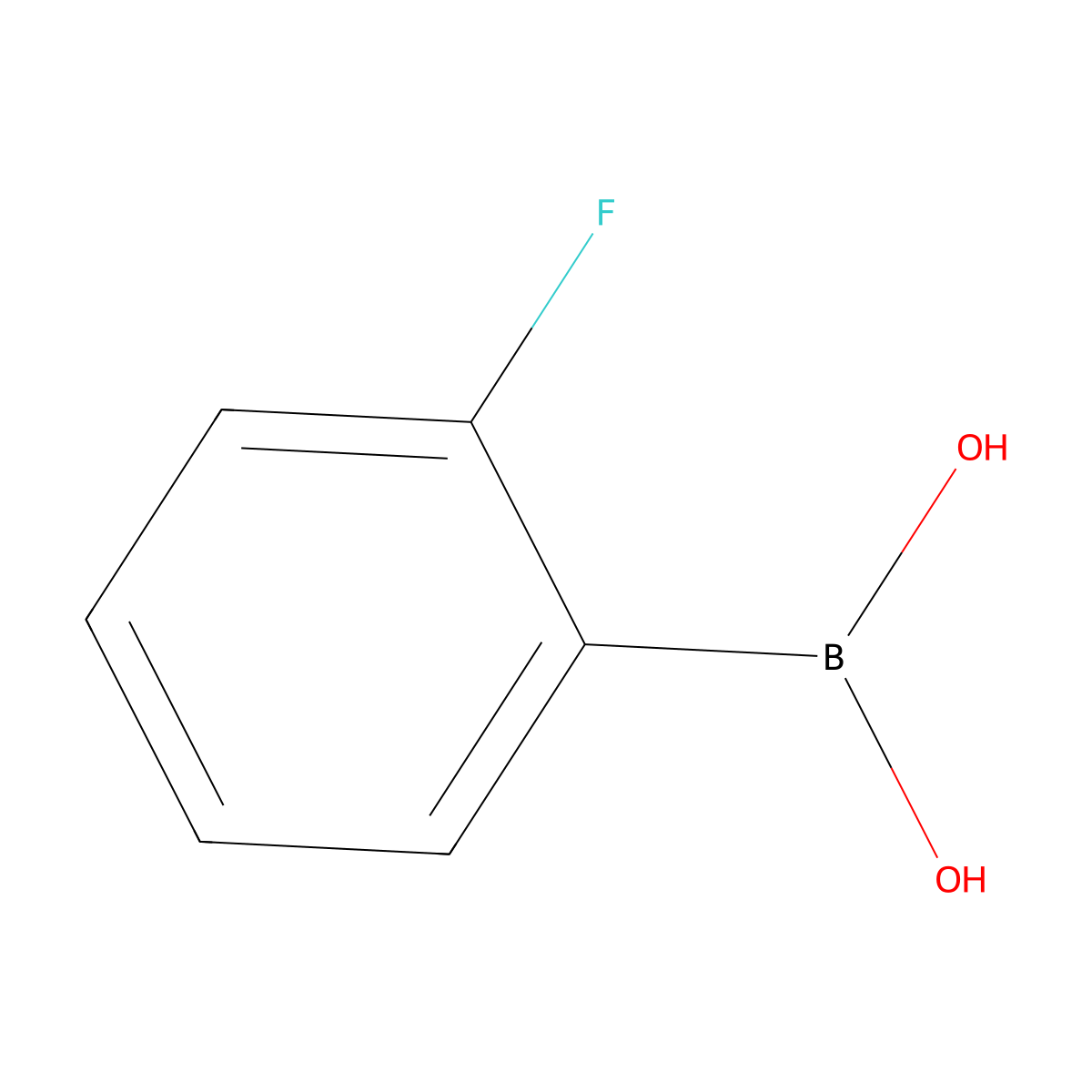 2-Fluorophenylboronic acid molecular structure, CAS 1993-03-9