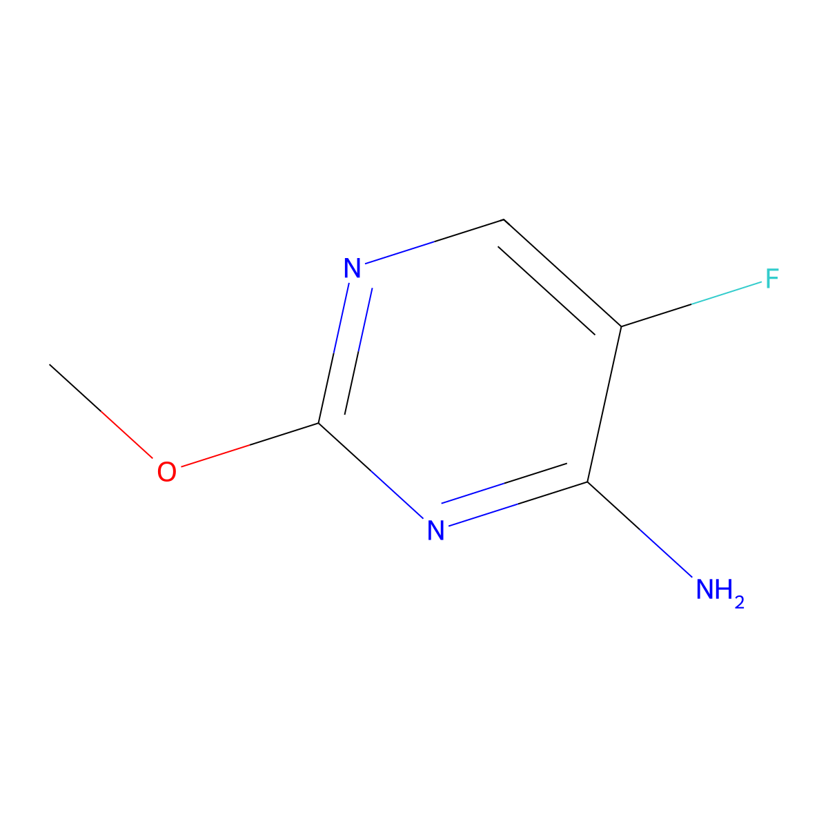 4-Amino-5-fluoro-2-methoxypyrimidine molecular structure, CAS 1993-63-1