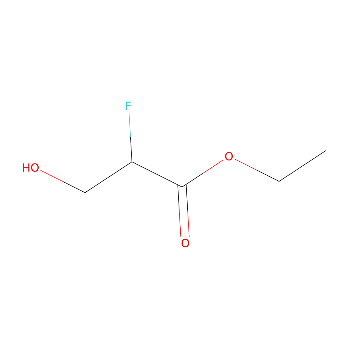 Ethyl 2-fluoro-3-hydroxypropanoate molecular structure, CAS 1993-92-6