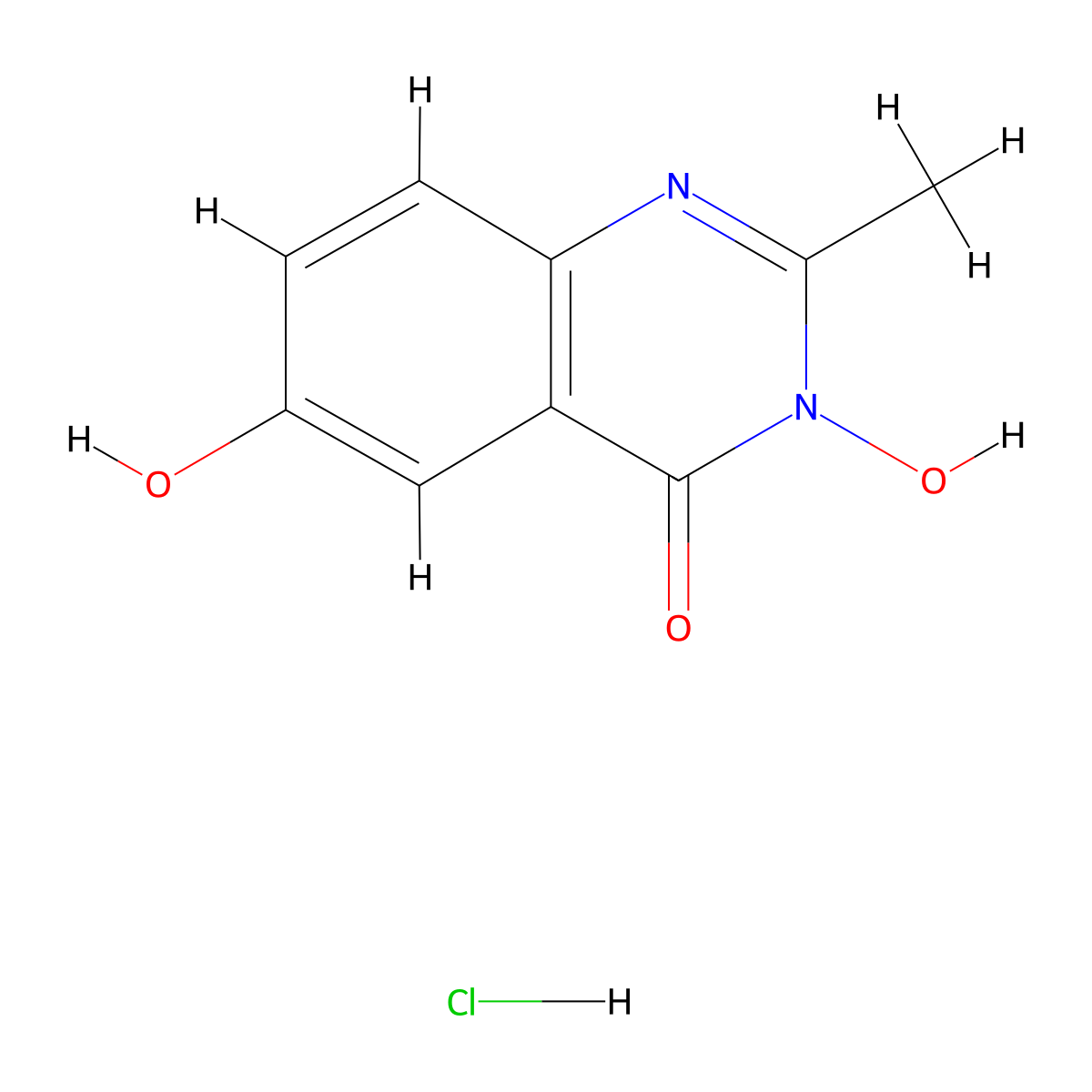 3,6-Dihydroxy-2-methylquinazolin-4(3H)-one hydrochloride molecular structure, CAS 1993010-58-4
