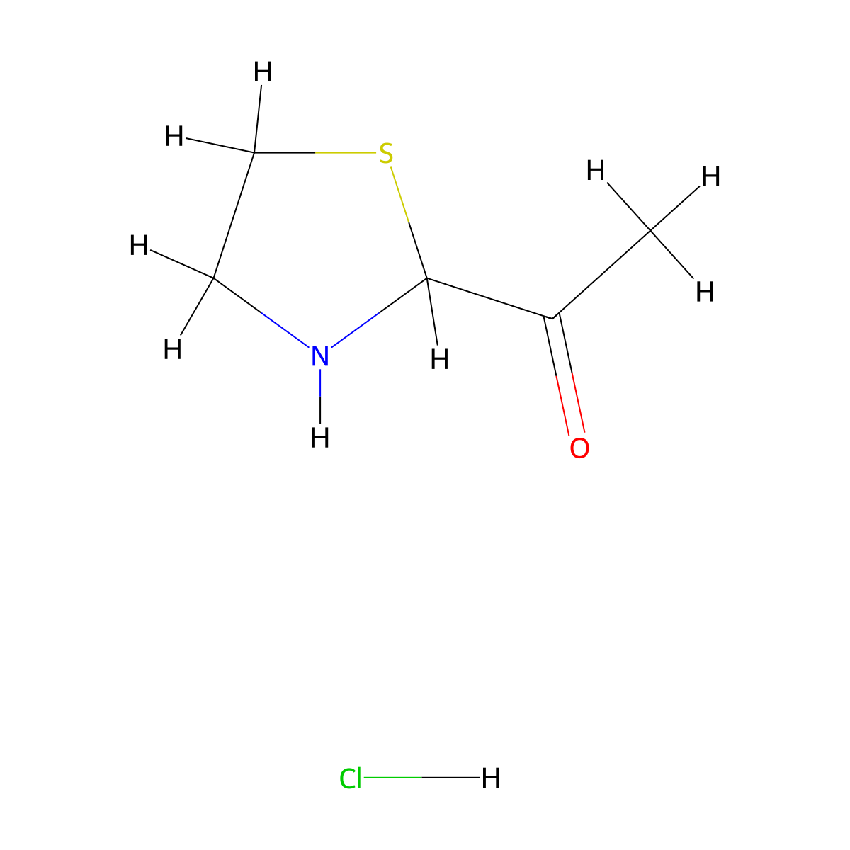 1-(Thiazolidin-2-yl)ethanone hydrochloride molecular structure, CAS 1993017-93-8