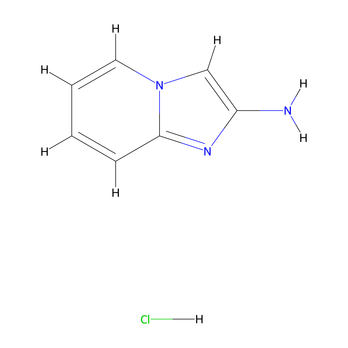 Imidazo[1,2-a]pyridin-2-amine hydrochloride molecular structure, CAS 1993100-43-8