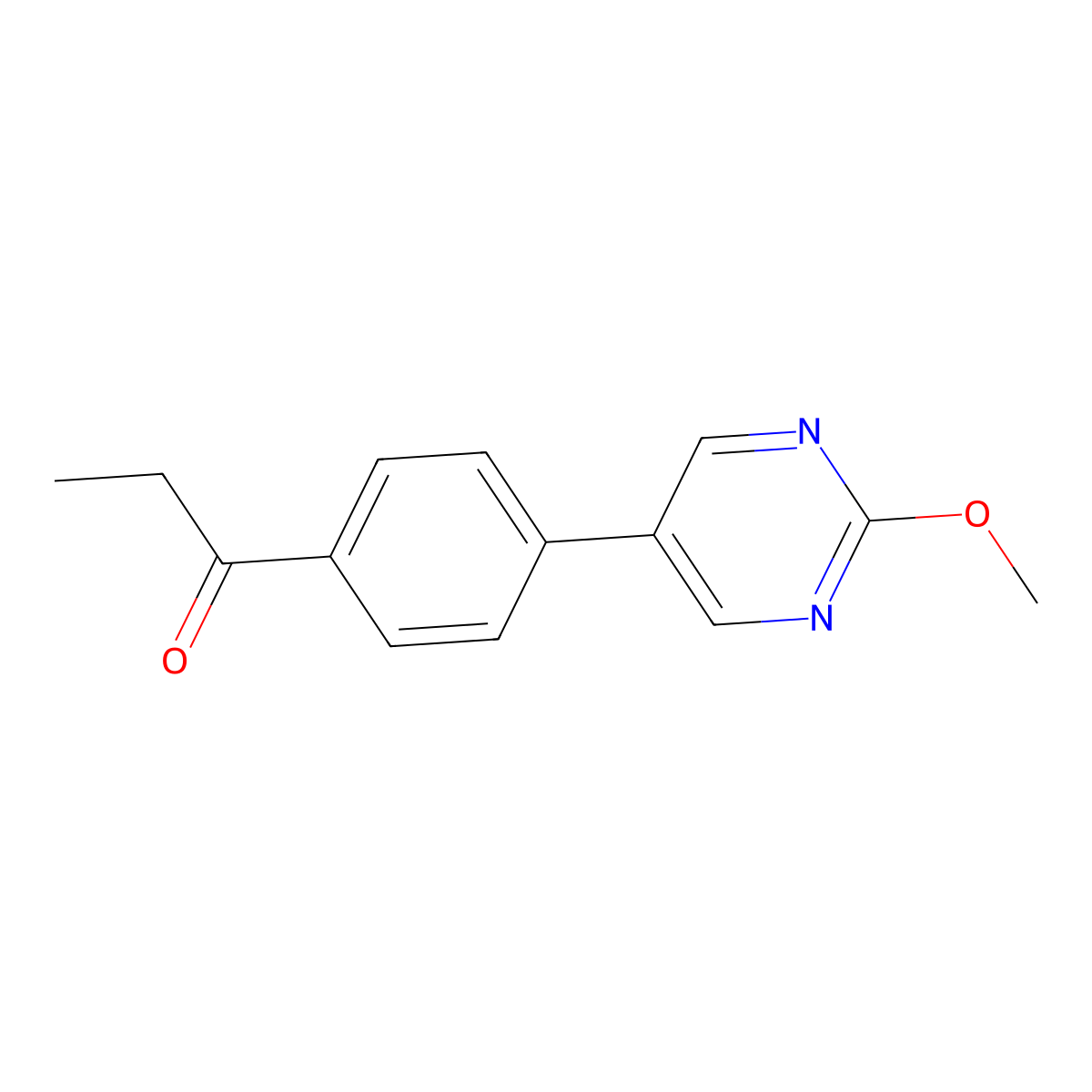 1-[4-(2-Methoxy-5-pyrimidinyl)phenyl]-1-propanone molecular structure, CAS 1993132-65-2