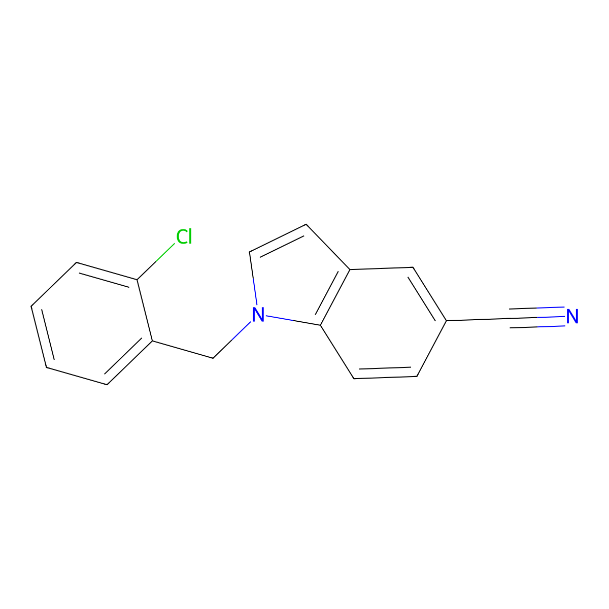 1-(2-chlorobenzyl)-1H-indole-5-carbonitrile molecular structure, CAS 1993137-53-3