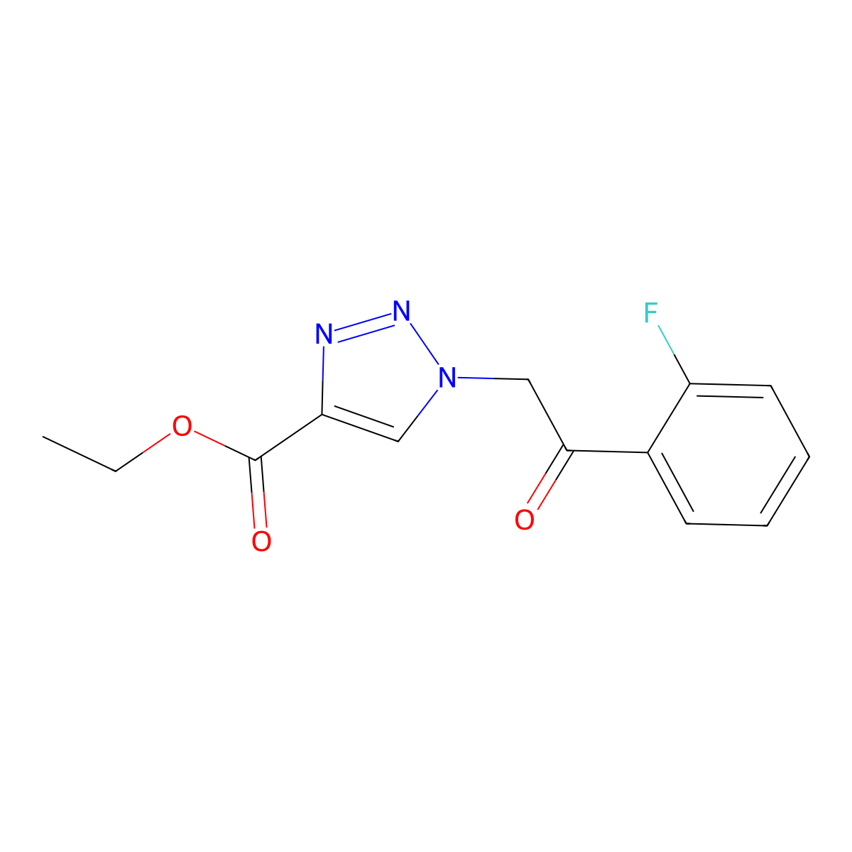 ethyl 1-[2-(2-fluorophenyl)-2-oxoethyl]-1H-1,2,3-triazole-4-carboxylate molecular structure, CAS 1993139-90-4