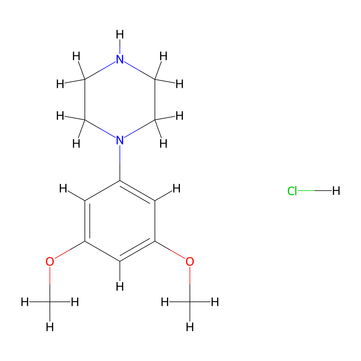 1-(3,5-Dimethoxyphenyl)piperazine hydrochloride molecular structure, CAS 1993148-46-1