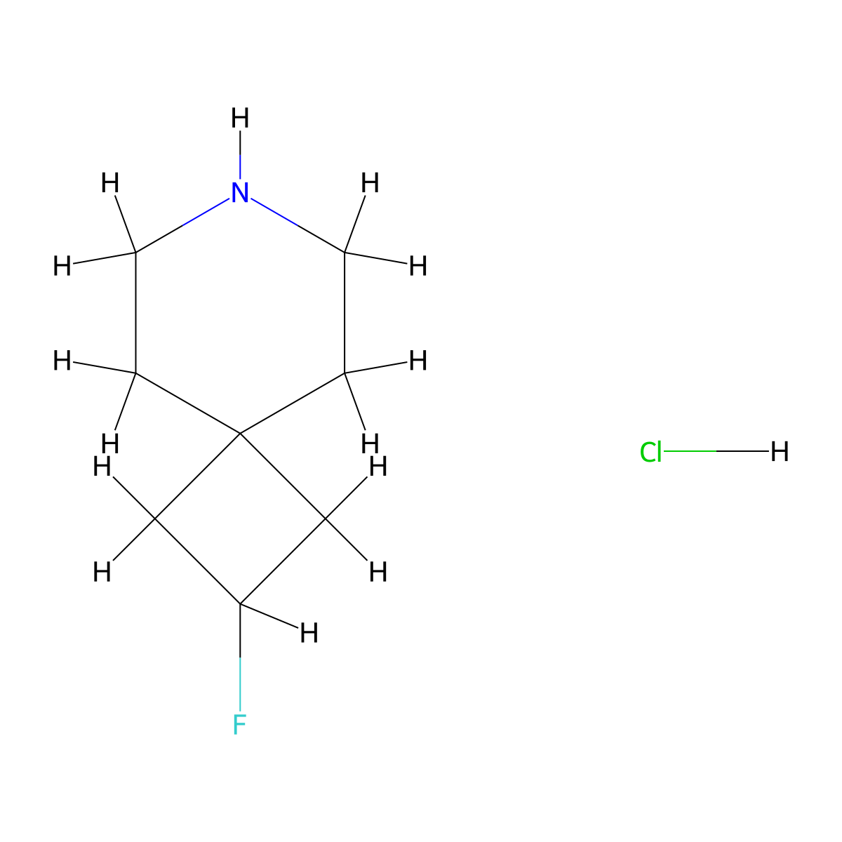 2-Fluoro-7-azaspiro[3.5]nonane hydrochloride molecular structure, CAS 1993157-21-3