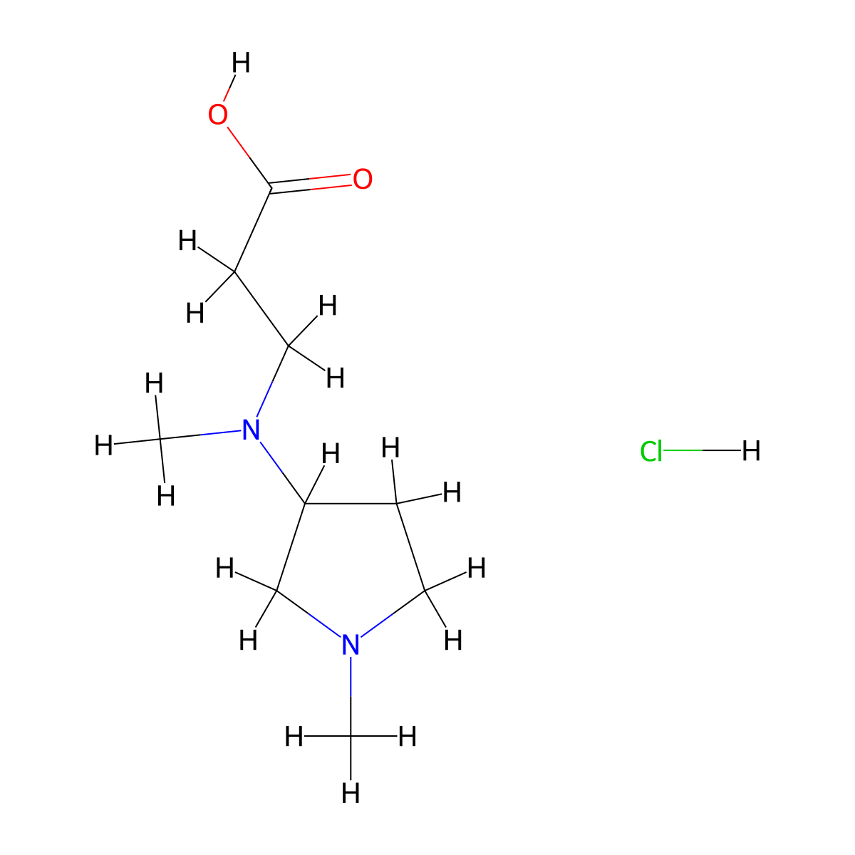 N-Methyl-N-(1-methyl-3-pyrrolidinyl)-beta-alanine hydrochloride molecular structure, CAS 1993159-82-2