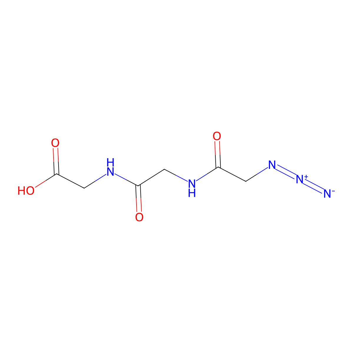N3-Gly-Gly-Gly-OH molecular structure, CAS 1993176-75-2