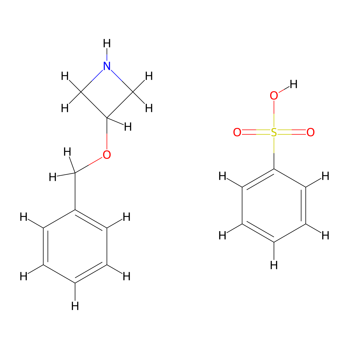 3-(Benzyloxy)azetidine benzenesulfonate molecular structure, CAS 1993178-75-8