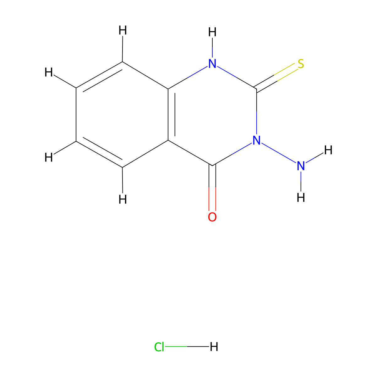 3-Amino-2-thioxo-2,3-dihydroquinazolin-4(1H)-one (HCl) molecular structure, CAS 1993195-58-6