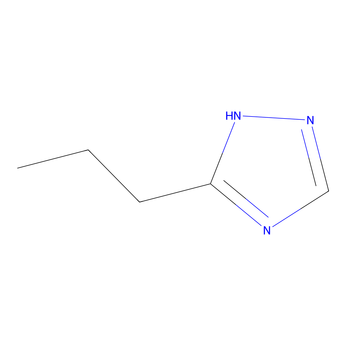 s-Triazole, 3-propyl- molecular structure, CAS 19932-60-6