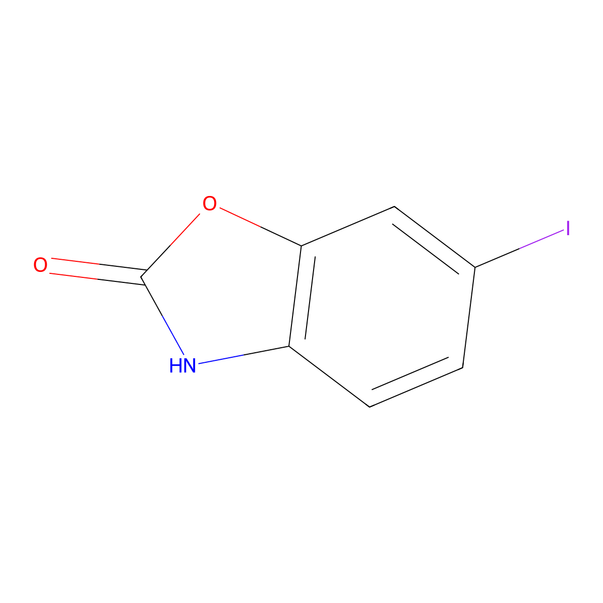 6-Iodo-2,3-dihydro-1,3-benzoxazol-2-one molecular structure, CAS 19932-87-7