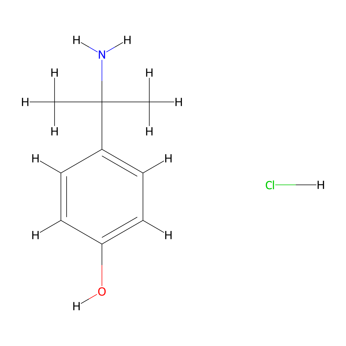 4-(2-Aminopropan-2-yl)phenol hydrochloride molecular structure, CAS 1993232-89-5