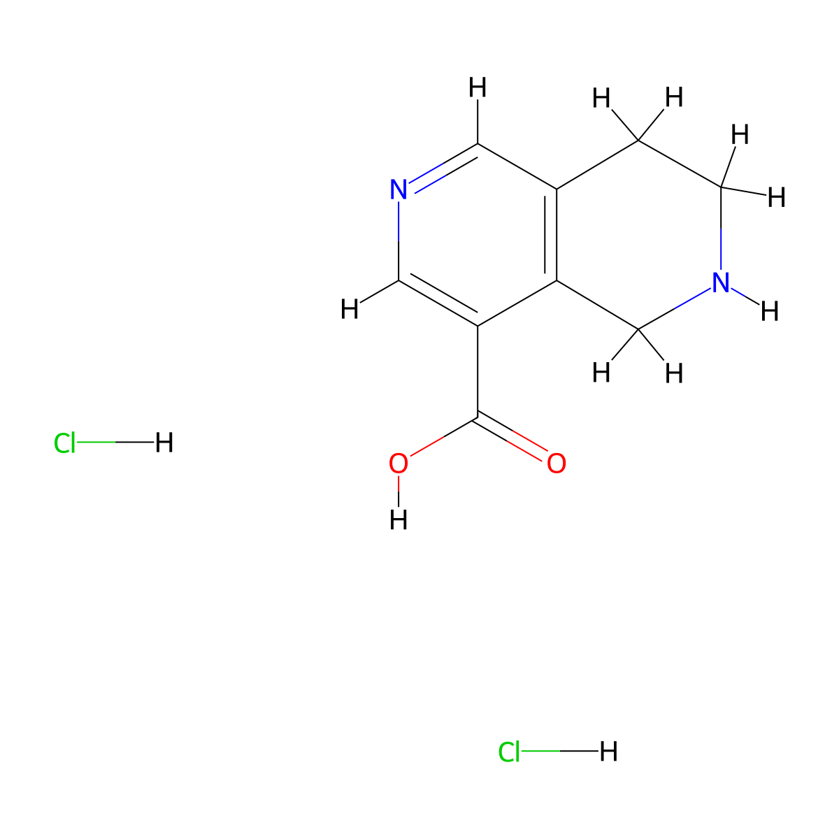 5,6,7,8-Tetrahydro-2,6-naphthyridine-4-carboxylic acid dihydrochloride molecular structure, CAS 1993233-25-2