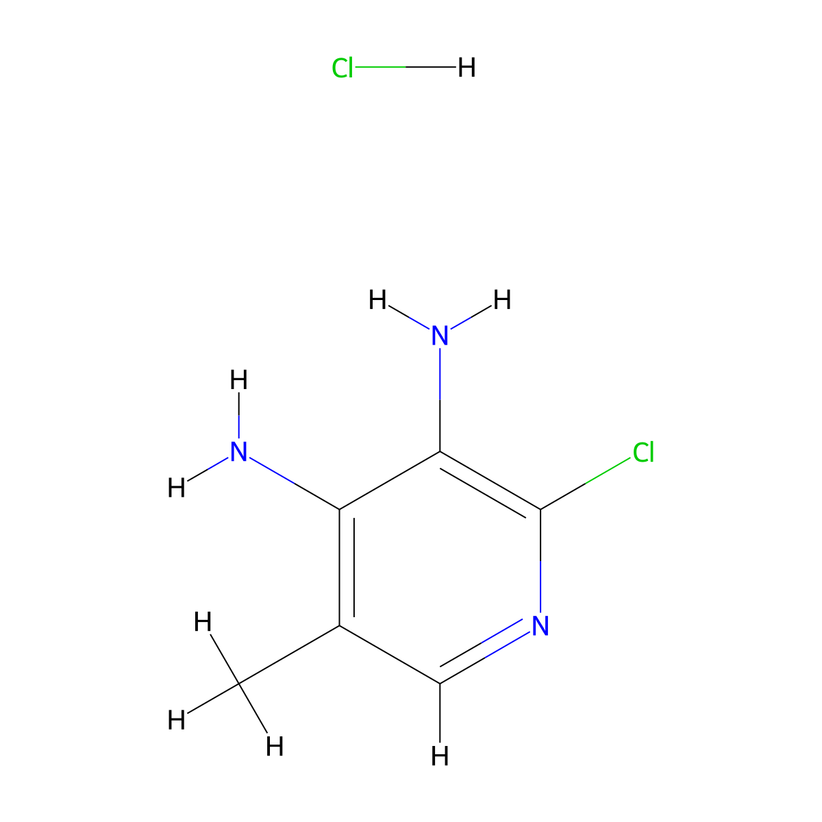 2-Chloro-5-methylpyridine-3,4-diamine hydrochloride molecular structure, CAS 1993243-44-9