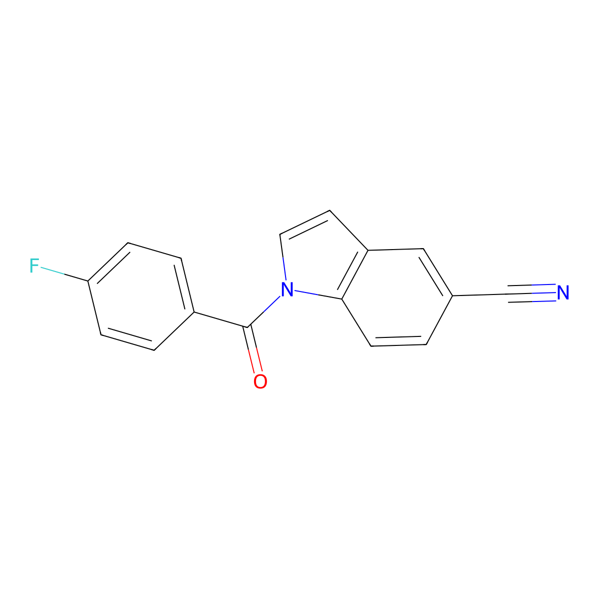1-[(4-fluorophenyl)carbonyl]-1H-indole-5-carbonitrile molecular structure, CAS 1993249-57-2