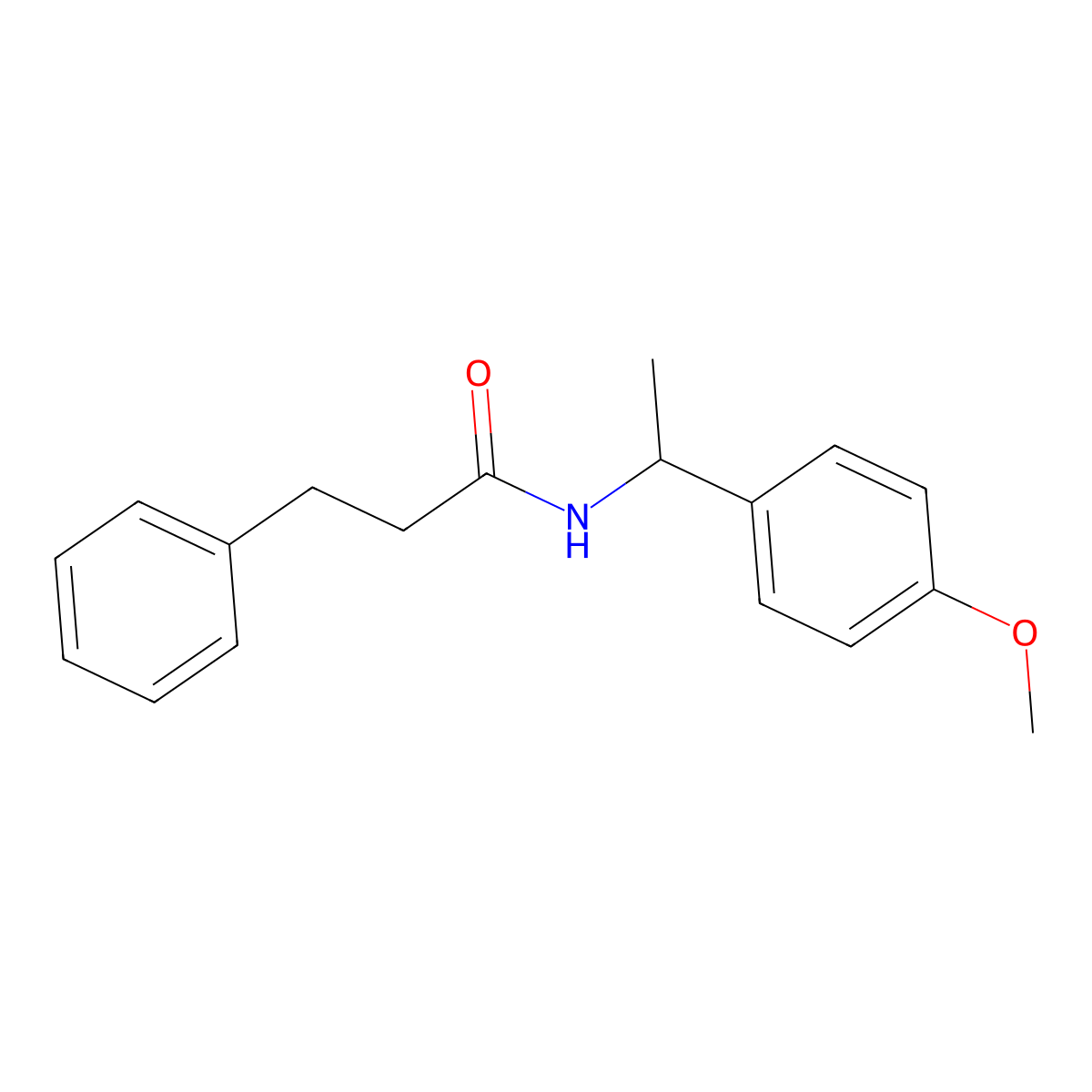 N-[1-(4-methoxyphenyl)ethyl]-3-phenylpropanamide molecular structure, CAS 199325-88-7