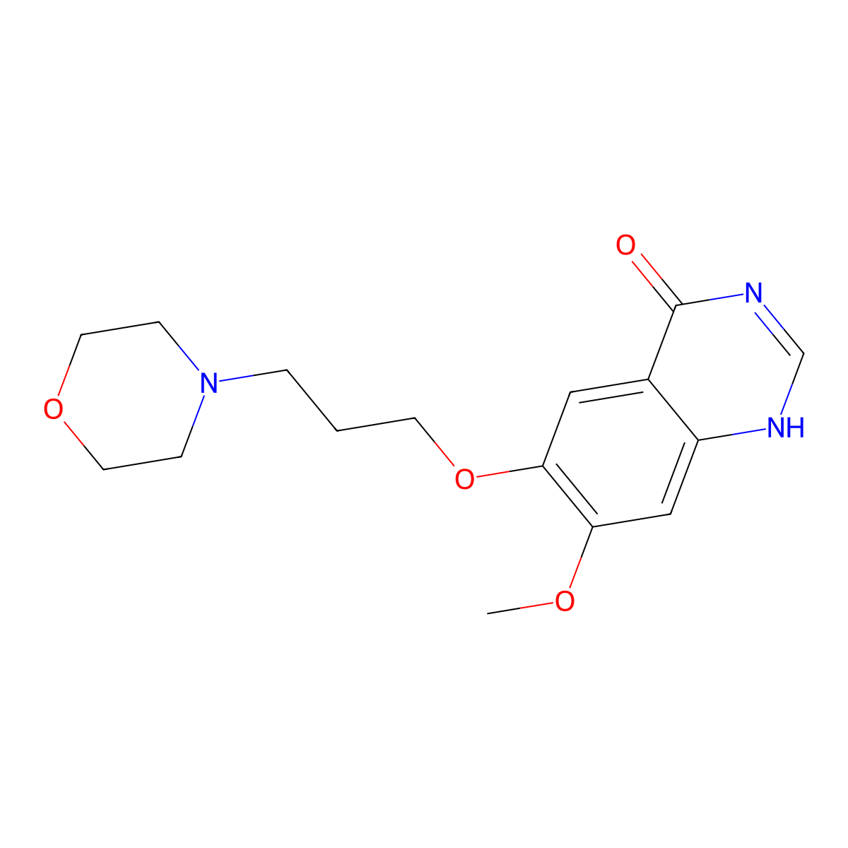 7-methoxy-6-(3-morpholin-4-ylpropoxy)-1H-quinazolin-4-one molecular structure, CAS 199327-61-2