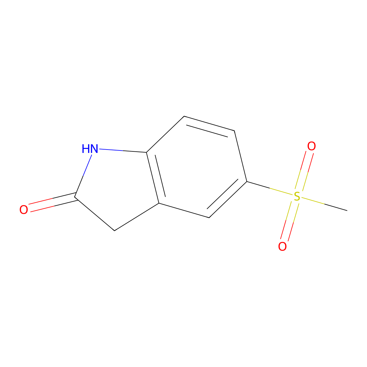 5-(Methylsulfonyl)indolin-2-one molecular structure, CAS 199327-88-3