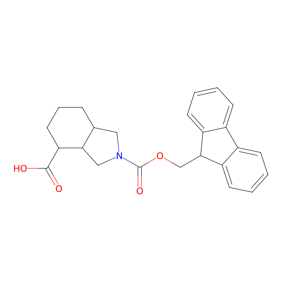 2-{[(9H-fluoren-9-yl)methoxy]carbonyl}-octahydro-1H-isoindole-4-carboxylic acid molecular structure, CAS 1993277-77-2