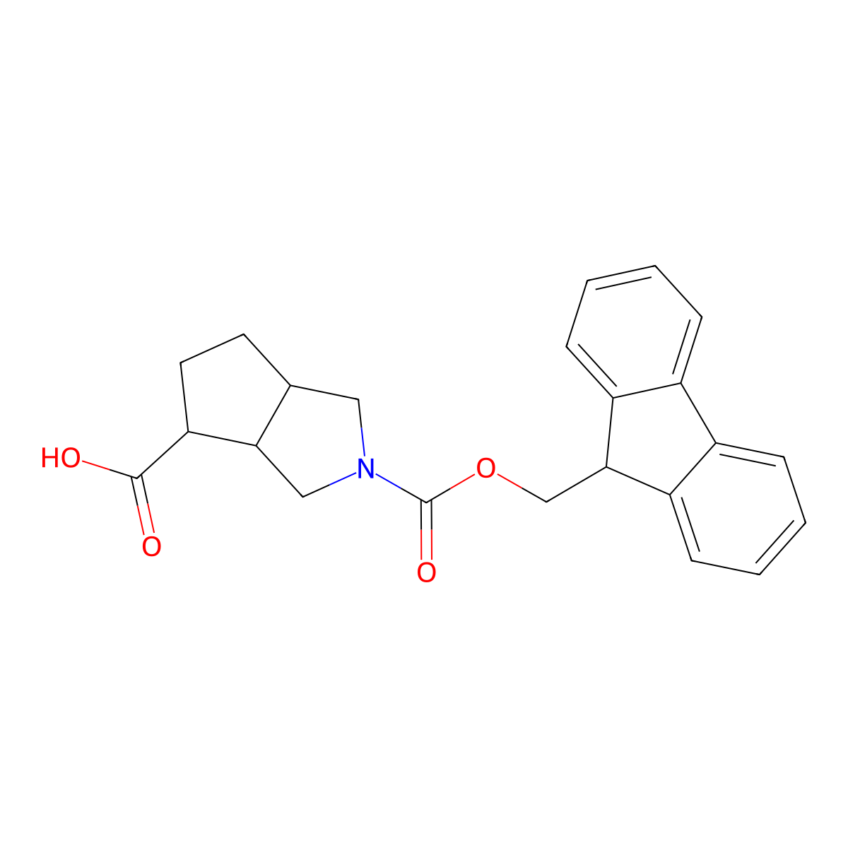 2-[(9h-Fluoren-9-ylmethoxy)carbonyl]-octahydrocyclopenta[c]pyrrole-4-carboxylic Acid molecular structure, CAS 1993277-81-8