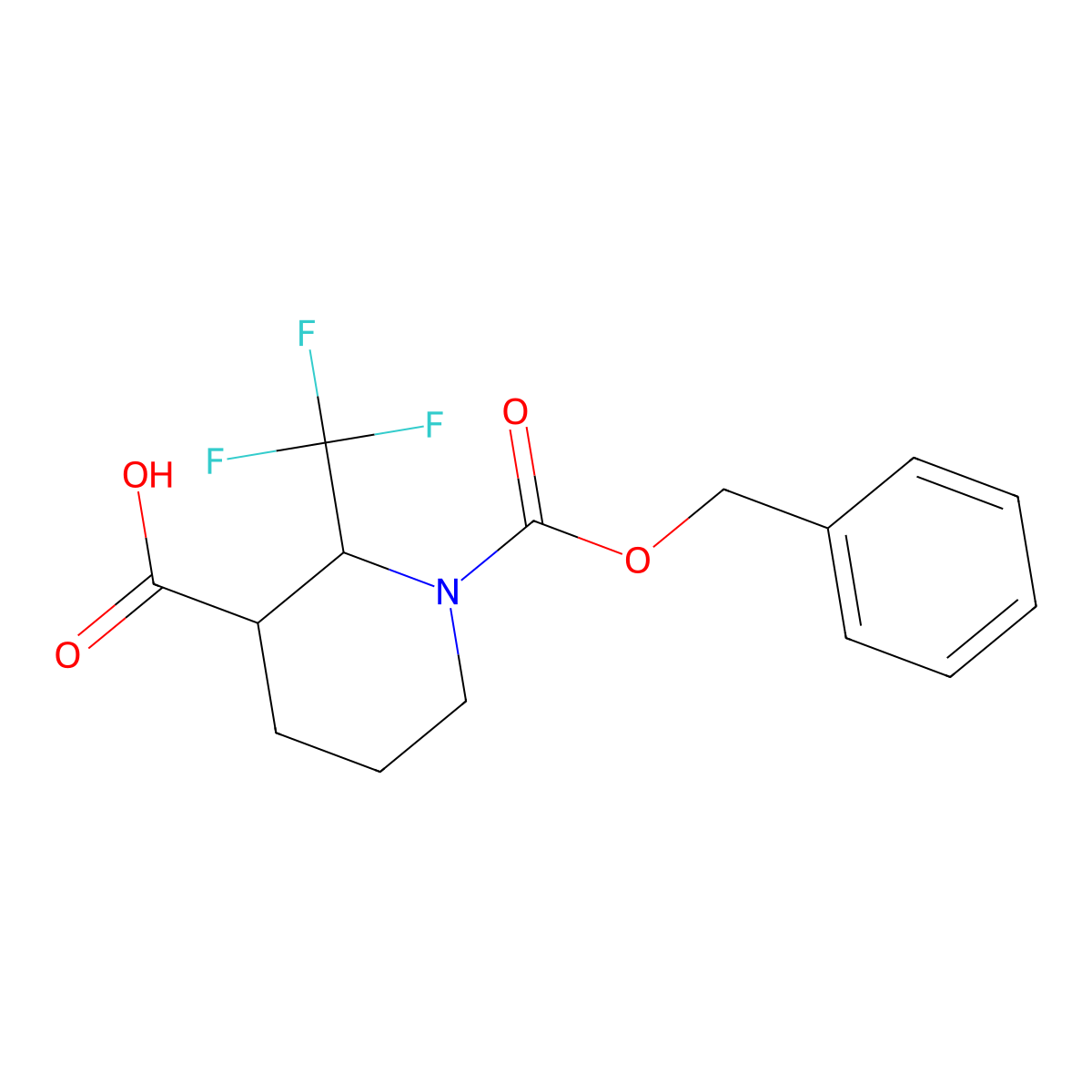 1-[(Benzyloxy)carbonyl]-2-(trifluoromethyl)piperidine-3-carboxylic acid molecular structure, CAS 1993279-45-0