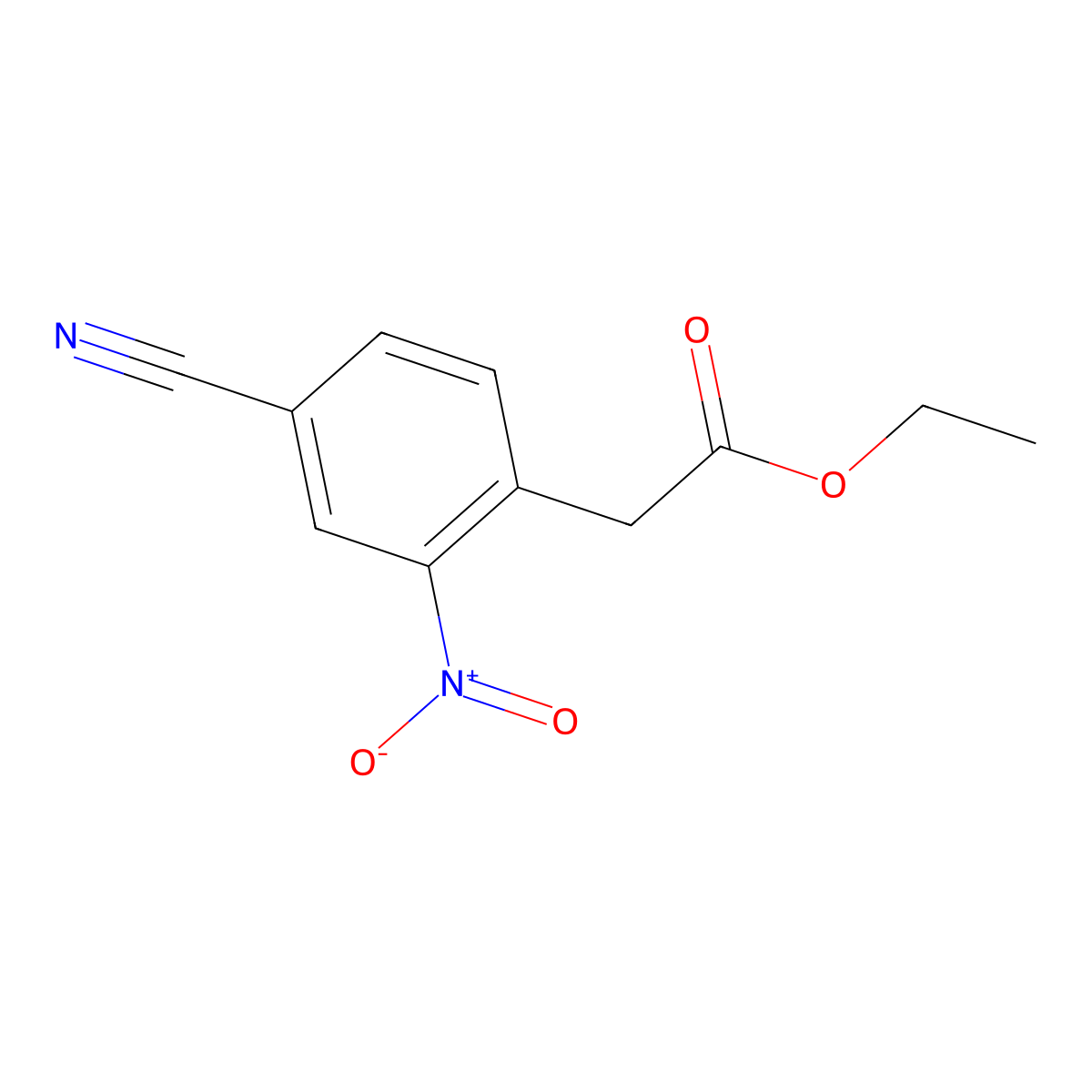 Ethyl 4-Cyano-2-nitrophenylacetate molecular structure, CAS 199328-27-3
