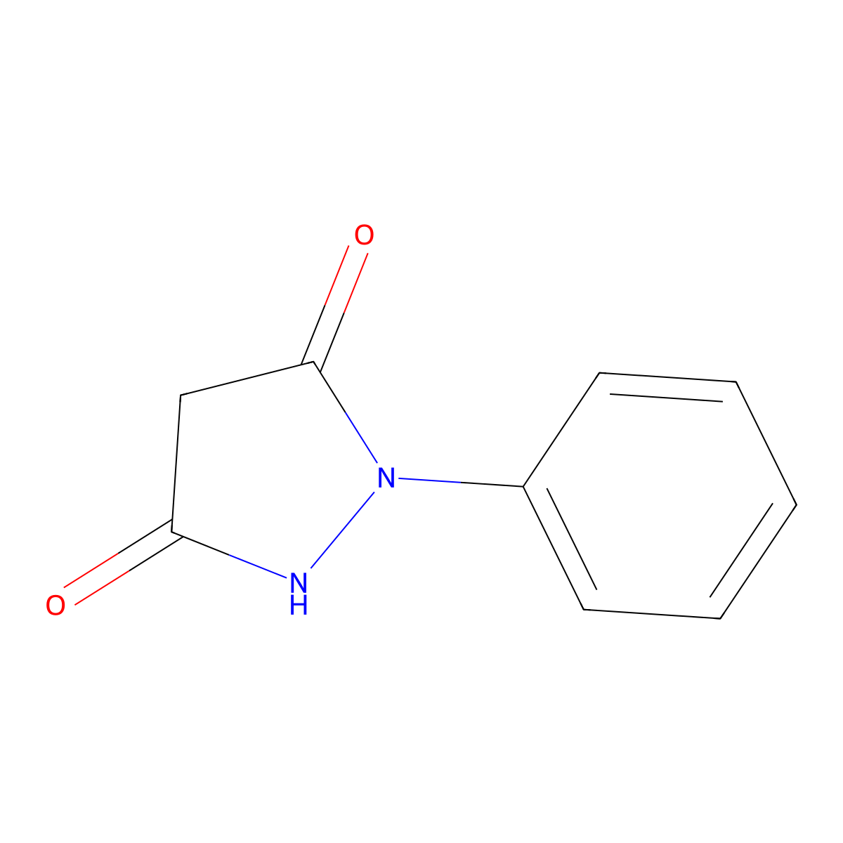 1-Phenylpyrazolidine-3,5-dione molecular structure, CAS 19933-22-3