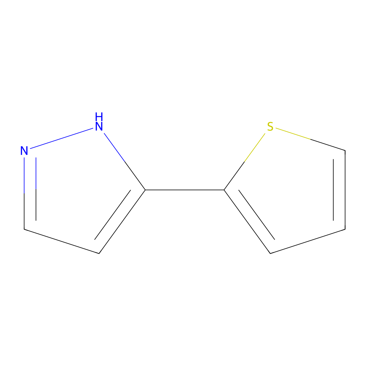 5-(2-Thienyl)pyrazole molecular structure, CAS 19933-24-5