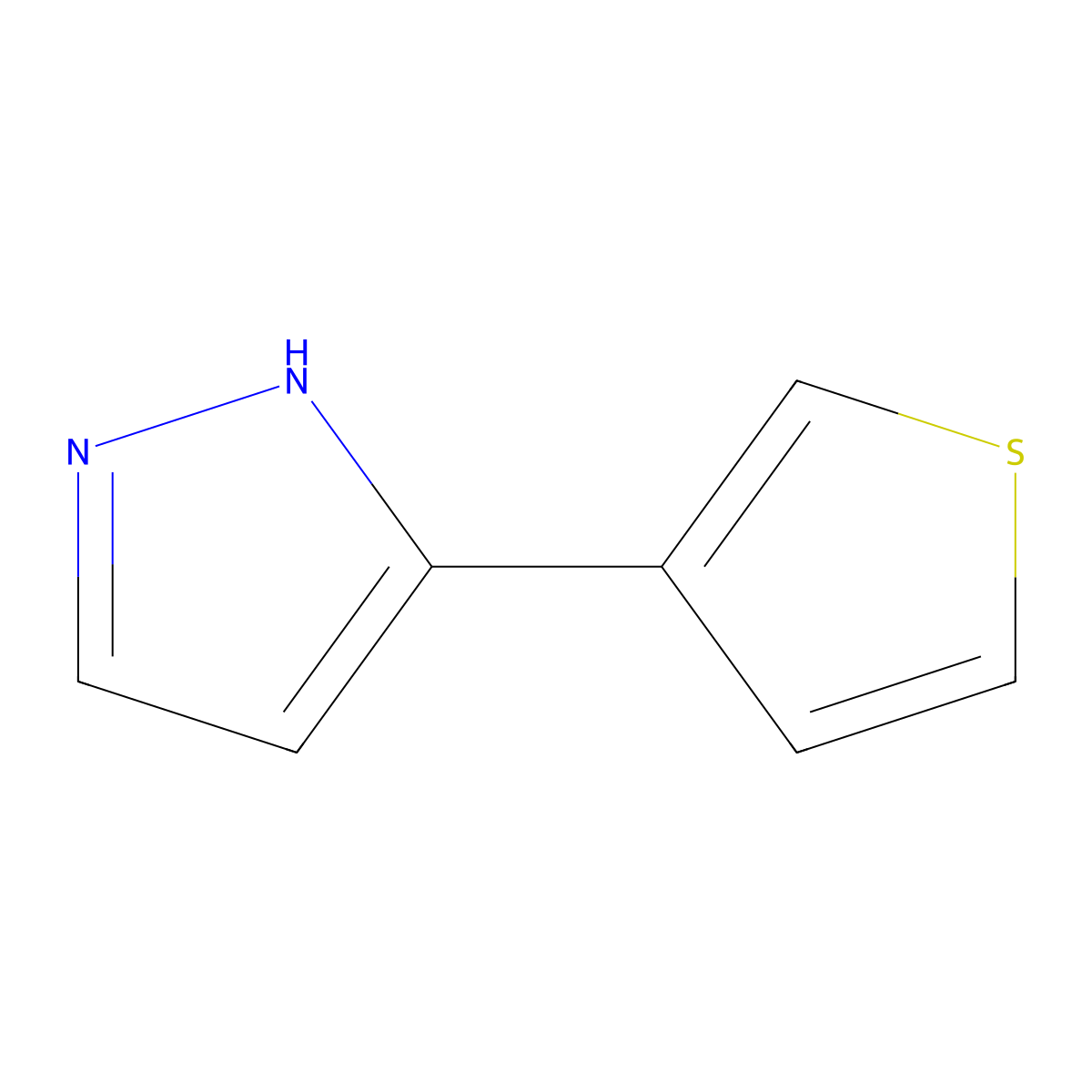 5-(3-Thienyl)-1h-pyrazole molecular structure, CAS 19933-25-6