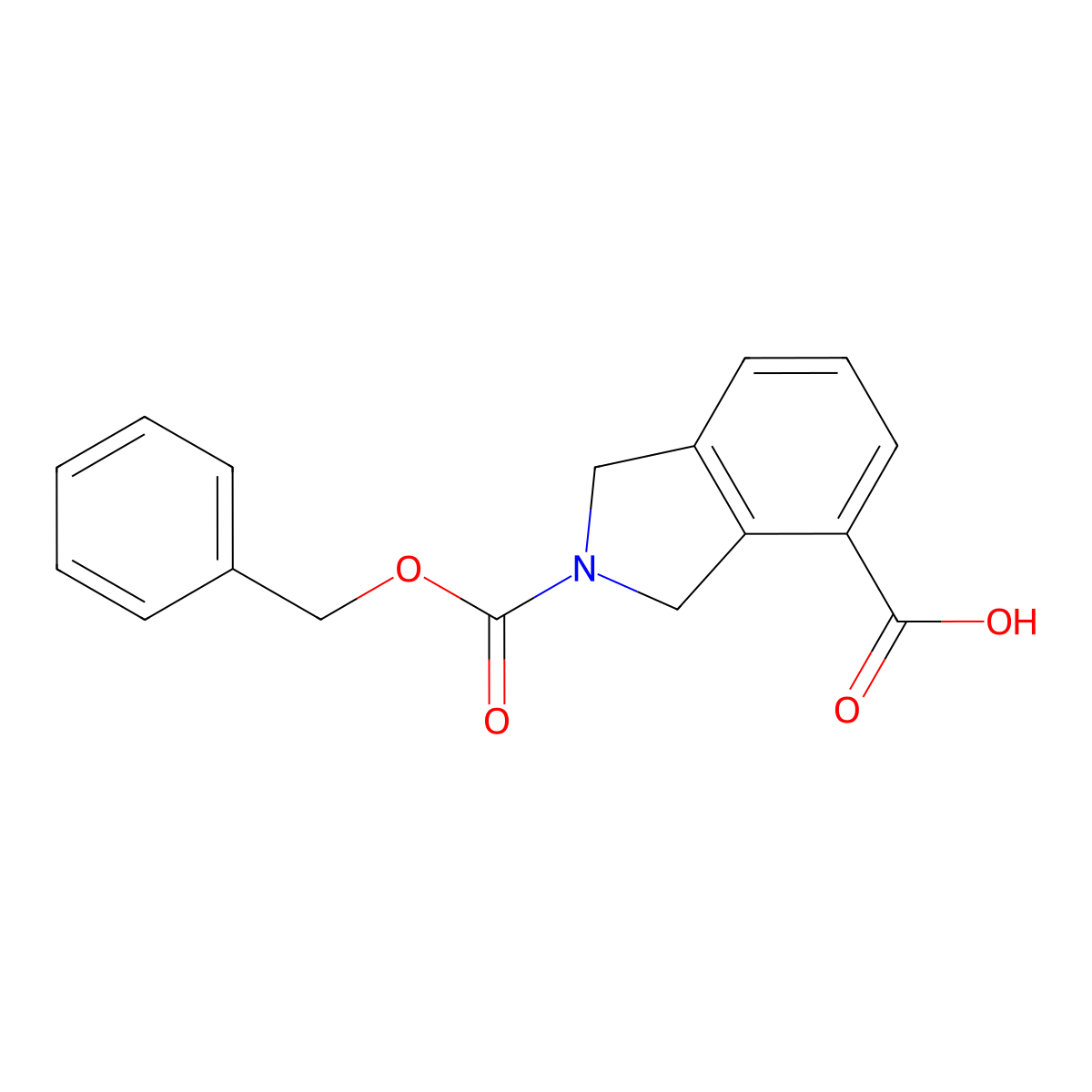 2-[(benzyloxy)carbonyl]-2,3-dihydro-1H-isoindole-4-carboxylic acid molecular structure, CAS 1993316-30-5