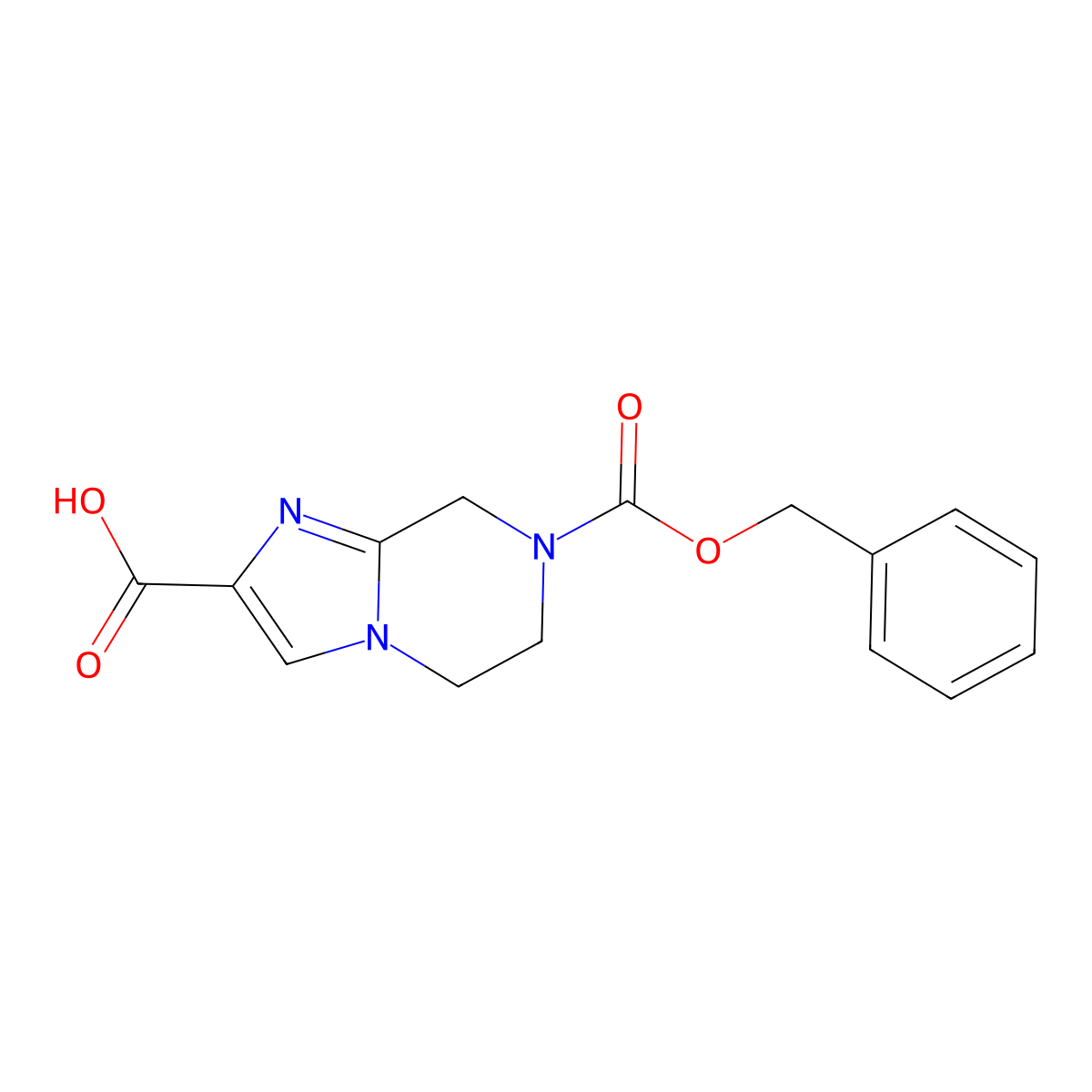 7-[(benzyloxy)carbonyl]-5H,6H,7H,8H-imidazo[1,2-a]pyrazine-2-carboxylic acid molecular structure, CAS 1993316-34-9
