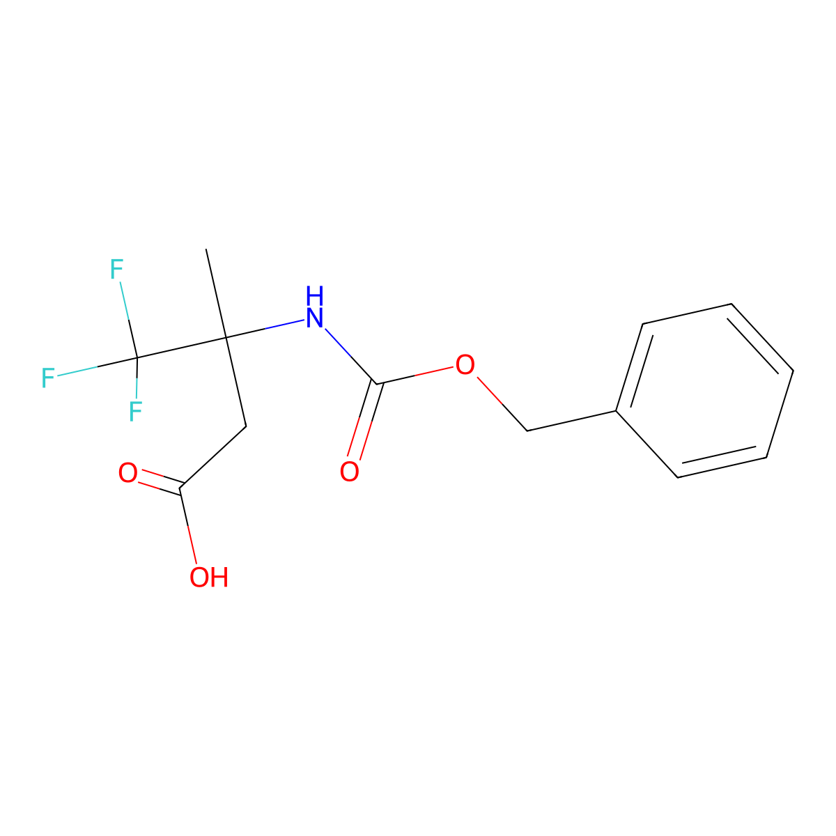 3-{[(Benzyloxy)carbonyl]amino}-4,4,4-trifluoro-3-methylbutanoic acid molecular structure, CAS 1993316-71-4